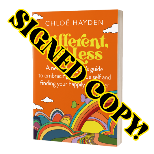 SIGNED copy of Different, Not Less